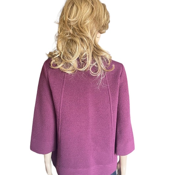 St. John Crew Neck Sweater - Metallic Knitwear, Clothing purple size P - Picture 3 of 14